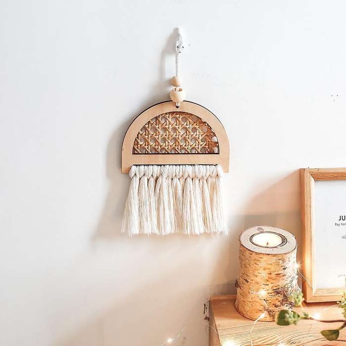 Bohemia Handwoven Macrame Tapestry with Tassels Hanging Decorations