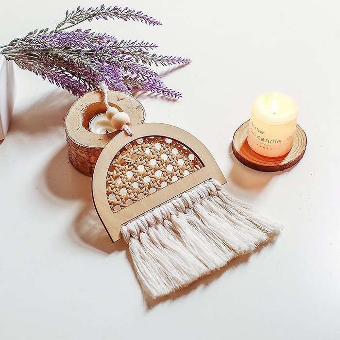Bohemia Handwoven Macrame Tapestry with Tassels Hanging Decorations