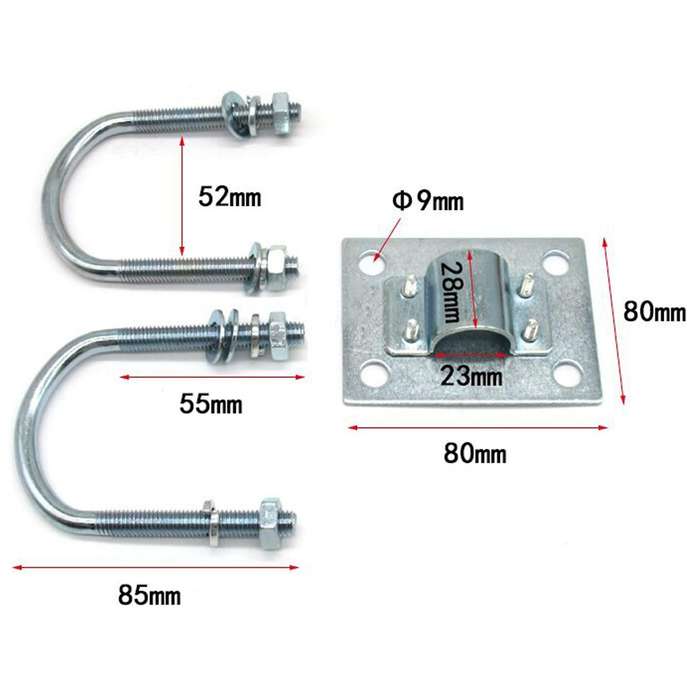 Antenna Mast Clamp Bracket with U-bolts Anti-rust Clamp Panel