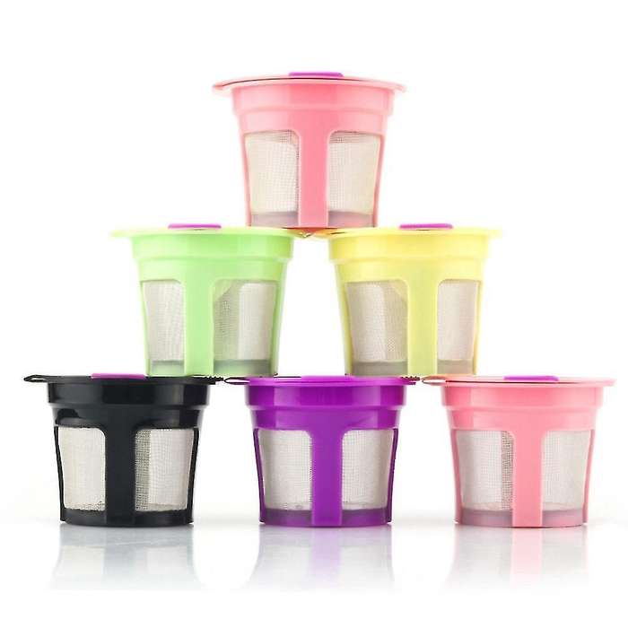 Reusable Rainbow Colors K Cups Refillable Kcups Coffee Filters,a