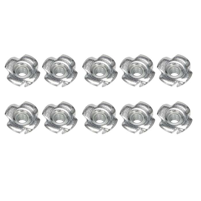 Set Of Assorted Four Prong Nuts Metal Coating (m4 100pcs)