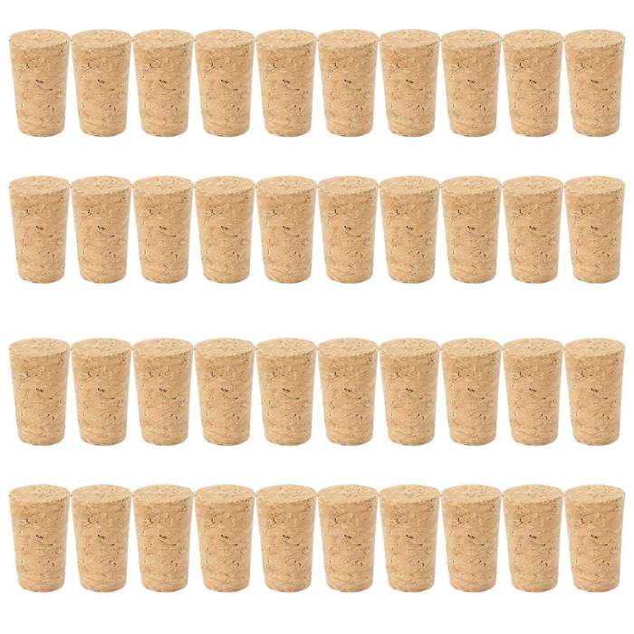 40pcs/lot Natural Wood Corks Cone Type Corks Plug Sealing Cap
