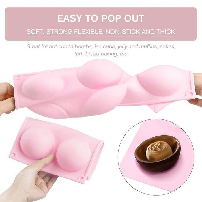 6 Holes Silicone Mold for Cocoa Candy Half Sphere Silicone Mold