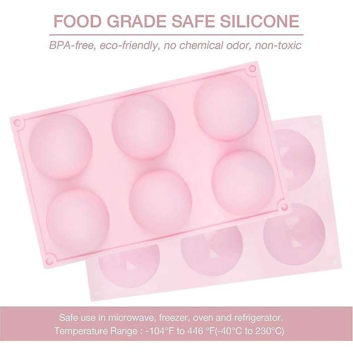 6 Holes Silicone Mold for Cocoa Candy Half Sphere Silicone Mold