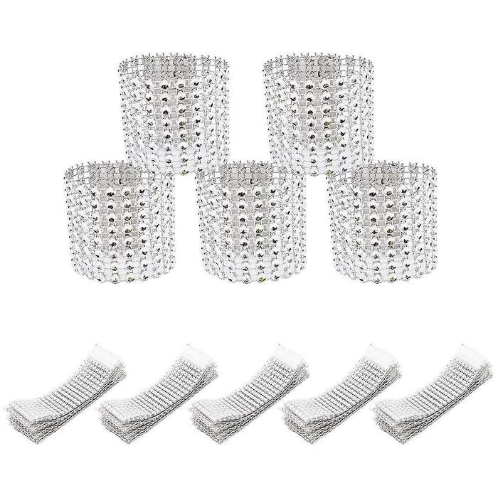 Napkin Ring Shiny Chair Bow Shiny Buckle Party Decoration ,silver