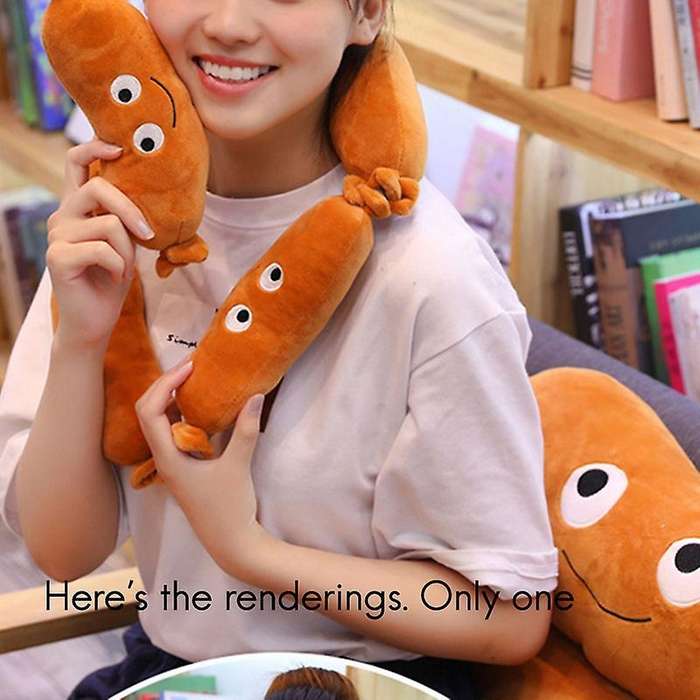 1pc Stuffed Plush Sausage Toys 20cm Mini Stuffed Plush Dolls Pillow
