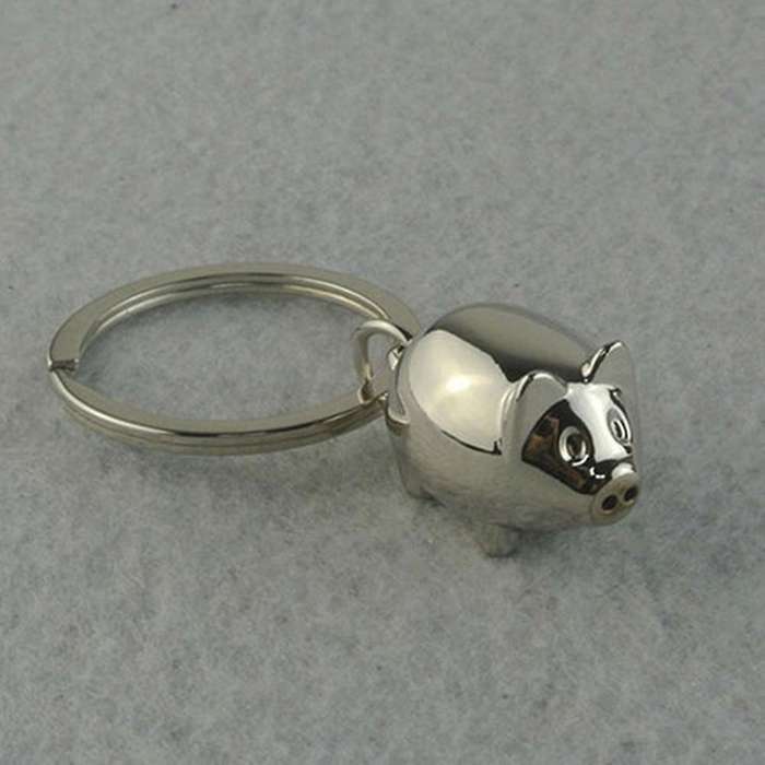 1pc Lovely Mini Pig Keychain Keyring Keyfob Cute Gift Ring