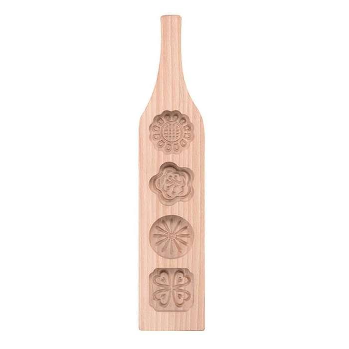 Wooden Moon Cake Mold for Making Mung Bean Cake Mold Cake Decors(b)