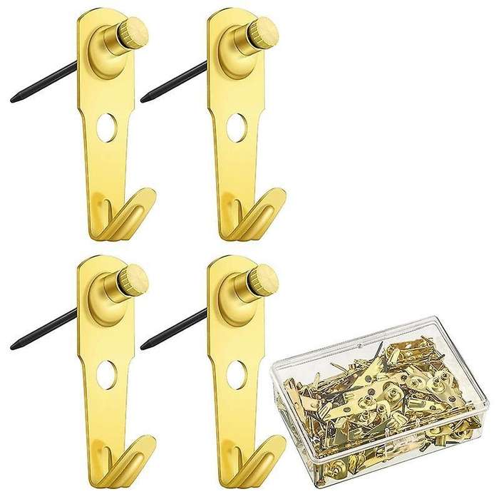 60 Pcs 30 Lb Photo Frame Hanger Hooks Picture Nails for Hanging Clock