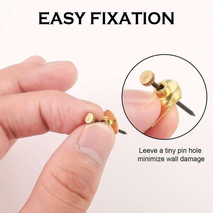 60 Pcs 30 Lb Photo Frame Hanger Hooks Picture Nails for Hanging Clock