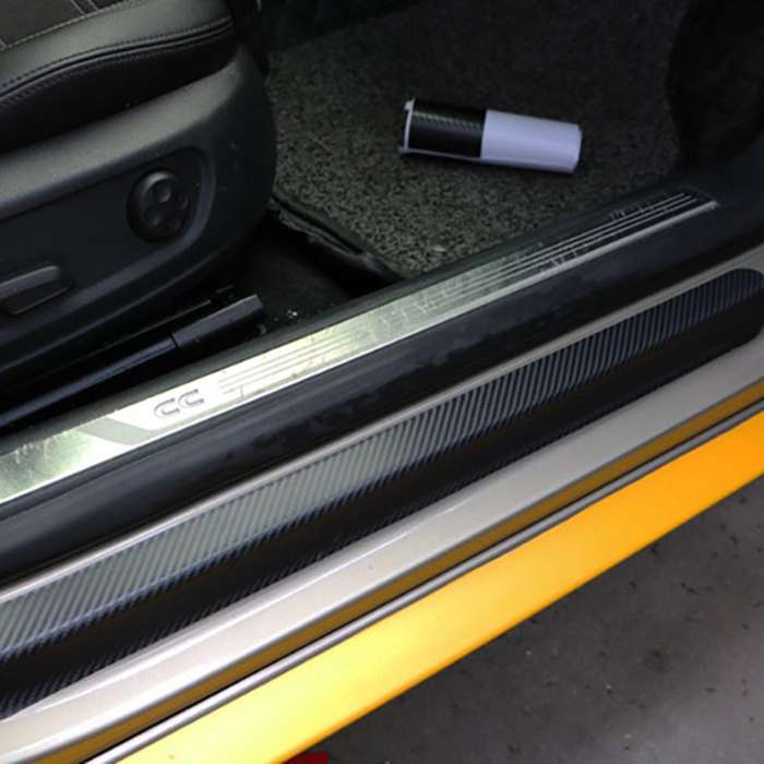 8pcs/set Car Door Sill Scuff Welcome Pedal Protect Fiber Stickers