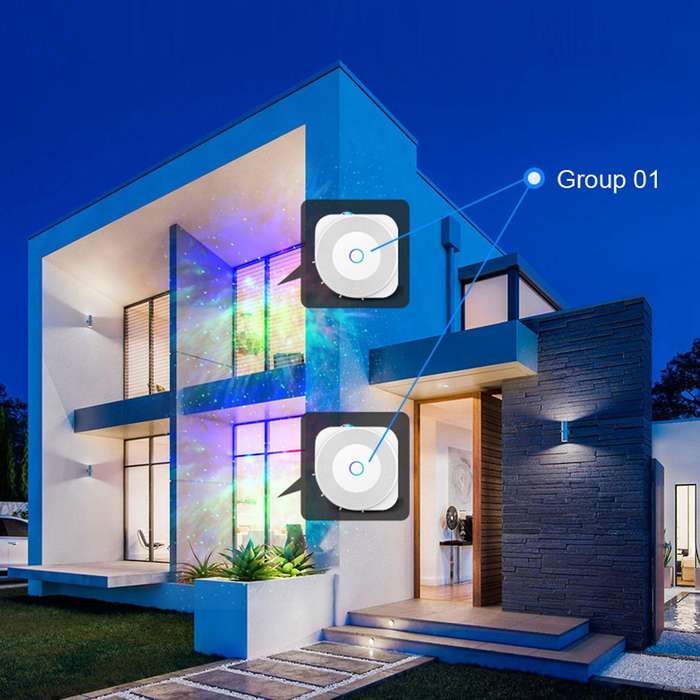 Galaxy Nebula Cloud/moving Ocean Wave, Star Sky Wifi Night Light