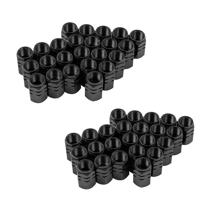 48pcs Valve Stem Caps Car Tyre Valve Stem Covers Caps, Black