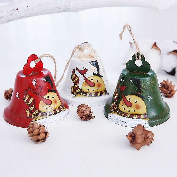 Retro Made Of Bells Pendant Iron Bell Doorknob Decor Christmas Tree B