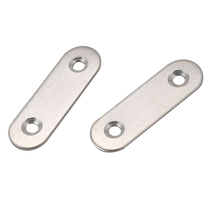 Stainless Steel Flat Bracket Straight Fixing Plates 40mm 20pcs