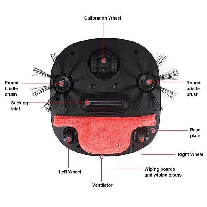 Robot Vacuum Cleaner Sweeping Cleaner(black Eu Plug)