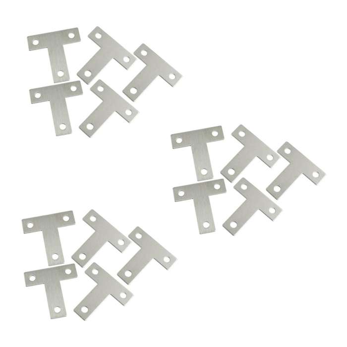 5 Pcs Angle Plate Corner Brace Flat T Shape Repair Bracket 40 X 40mm