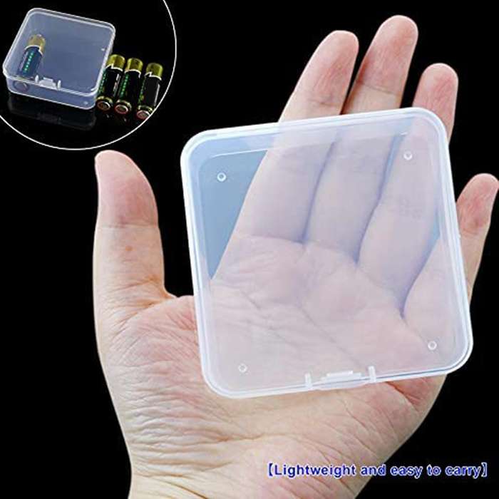 14 Pack Clear Plastic Storage Containers Box with Hinged Lid