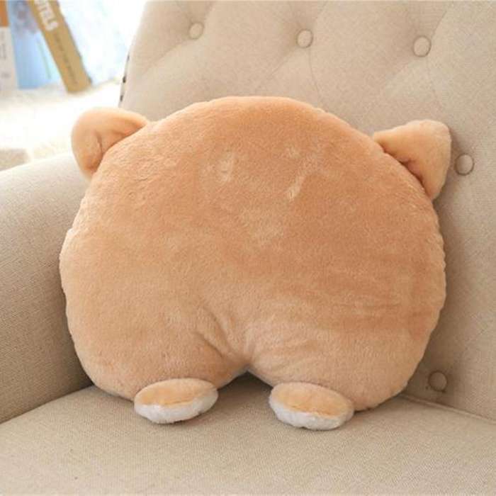 Novelty Corgi Bottom Car Seat Neck Pillow Cushion Plush