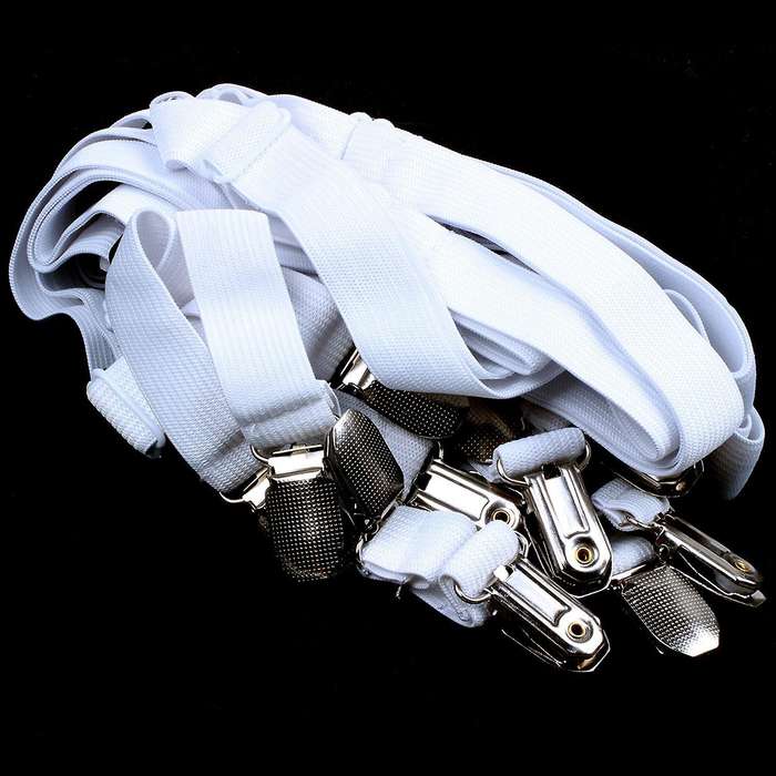 Bed Sheet Clips Grippers Fasteners 3 Way 6 Sides Suspenders Clips