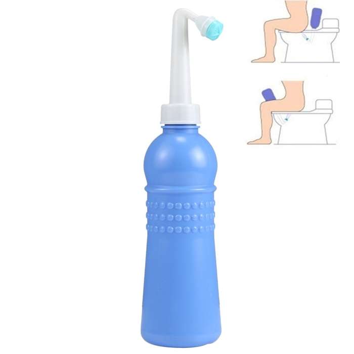 MDT-002 500ml Portable Handheld Travel Bidet Women Vaginal Washing Sprayer(Dark Blue)