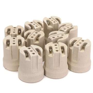 10x E27 Porcelain Ceramic Lamp Holder Socket For Vivarium Basking Heat Lamp