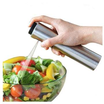 Stainless Steel Oiler Oil Spray Refillable Bottles Fuel Injector Sprayer Pot Gravy Boats Kitchen Too