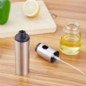 Stainless Steel Oiler Oil Spray Refillable Bottles Fuel Injector Sprayer Pot Gravy Boats Kitchen Too