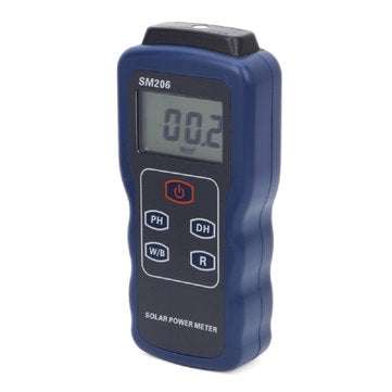 SM206 High Precision Solar Power Meter Light Meter Data Hold and Peak Hold For Solar Radiation Meter