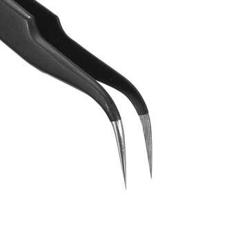 DANIU 9pcs ESD Stainless Steel Anti-static Tweezers with Storage Bag Teardown Electronic Maintenance