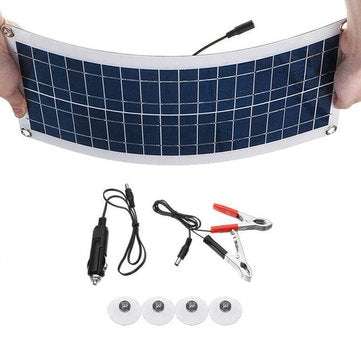 15W 18V Semi Flexible Solar Panel with 5V USB Port & Cables