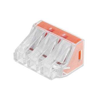 10Pcs 3 Pins Flame Retardant Fast Spring Terminal Block Electric Cable Wire Connector