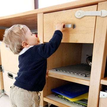 10Pcs Baby Cute Safety Lock Cabinet Drawer Fridge Furniture Safe Door Lock For Child Infant Kids