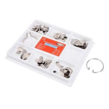 100Pcs Dental Matrix Bands Sectional Contoured Metal Matrices Dental Tooth Filling Material Tools
