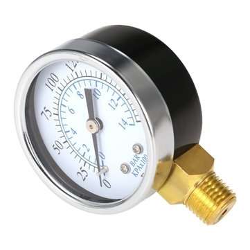 TS-50-14 Pressure Gauge 0-200psi 0-10bar 1/4 NPT Mini Pressure Gauge Air Compressor Hydraulic Vacuum