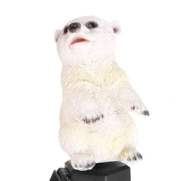 LED Solar Light Polar Bear Garden Light Lawn Light Outdoor Waterproof  Lamp RGB