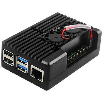 Catda Raspberry Pi 4th Generation Metal Aluminum Alloy Cooling Case Raspberry pi 4B Dual Fan Radia
