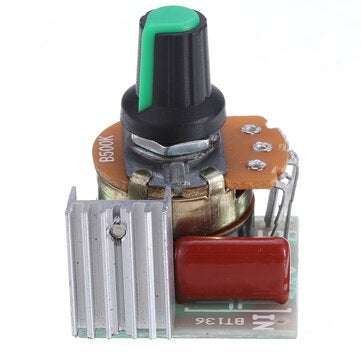 500W Thyristor Electronic Regulator Accessaries Dimming Speed Regulation with Switch Temperature Adj