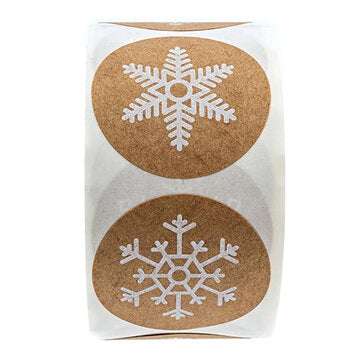 500pcs Snowflake Paper Stickers Label Christmas Gift Decoration Gift Box Seal Envelope Label Package