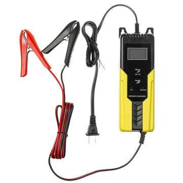Intelligent LCD 4.5-100AH Output 6V/2A 12V/4A Car Motorcycle Automatic Pulse Batte... (PLUG: USPLUG)
