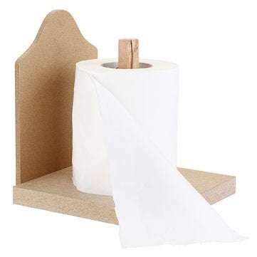 Toilet Loo Wooden Roll Paper Holder Bathroom Wall Mounted Roll Storage Rack Tissue Box