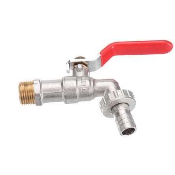 TMOK 1/2`` Lever Brass Single Cold Tap Washing Machine Faucet Adapter w/ Nozzle Male Thread for Gard