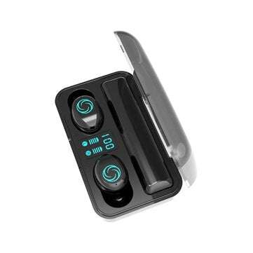TWS Wireless bluetooth 5.0 Headset Binaural Call 2500mAh Charging Power Sports HIFI Waterproof Earph