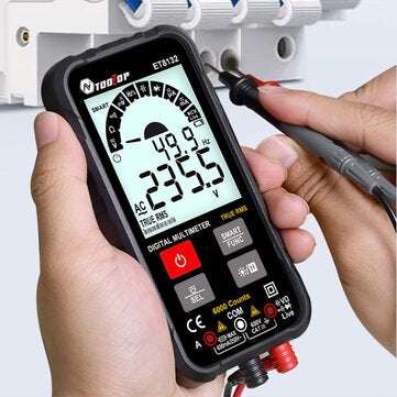 TOOLTOP ET8132 600V Ture RMS Smart Digital Multimeter Automatic Measurement Current Voltage Ohm Capa