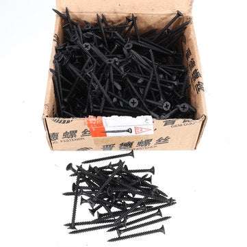 Suleve M3.5CP3 350Pcs M3.5 Cross Black Recessed Flat Head Self Tapping Ash Phosphorus Drywall Metric