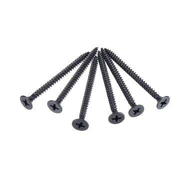 Suleve M3.5CP3 350Pcs M3.5 Cross Black Recessed Flat Head Self Tapping Ash Phosphorus Drywall Metric