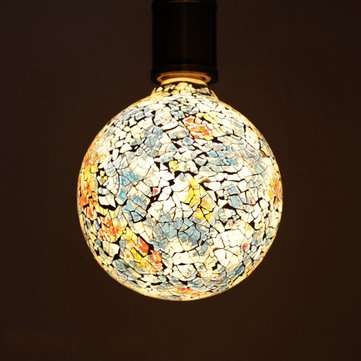 TFN-G125JZH Vintage 4W E27 1800K Warm White 2835 G125 Tiffany Glass LED Light Bulb Home Lamp AC85-26