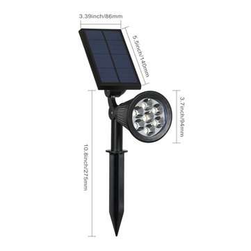 Solar Color Changing 7 LED Waterproof Spot Light Outdooor Yard Garden Lawn Landscape Security Lamp