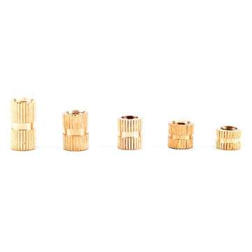 Suleve M2BN1 150Pcs M2 Thread Knurled Nut Brass Threaded Insert Embedment Nuts Assortment Kit