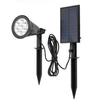 Solar 7 LED Color Changing Spot Light Wall Garden Outdoor Yard Landscape Lamp